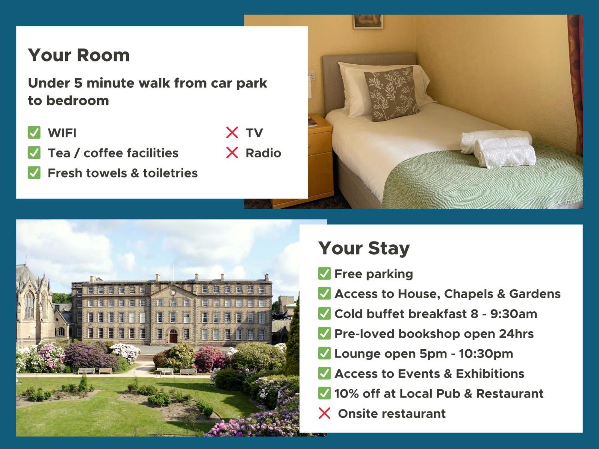 Ushaw Historic House, Chapels & Gardens Bed & Breakfast Durham Phòng bức ảnh